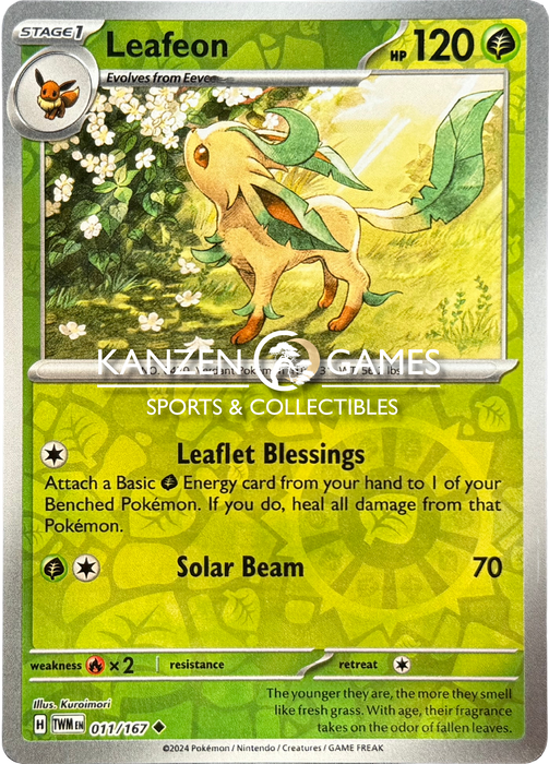 Leafeon (011/167) Reverse Holofoil [SV06: Twilight Masquerade]