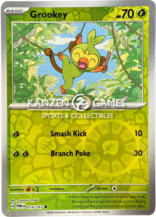 Grookey (014/167) Reverse Holofoil [SV06: Twilight Masquerade]