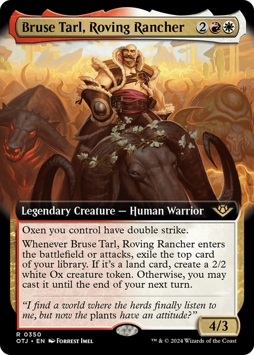 Bruse Tarl, Roving Rancher (Extended Art) [OTJ-350] Foil - Outlaws of Thunder Junction