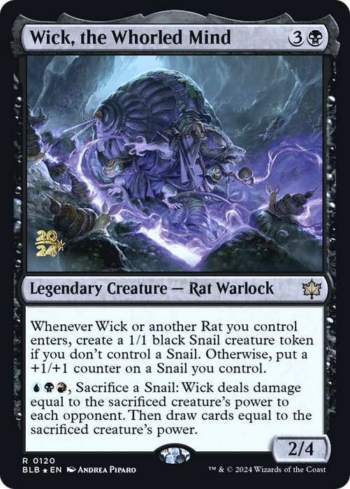 Wick, the Whorled Mind [PBLB-120S] Foil - Bloomburrow Promos