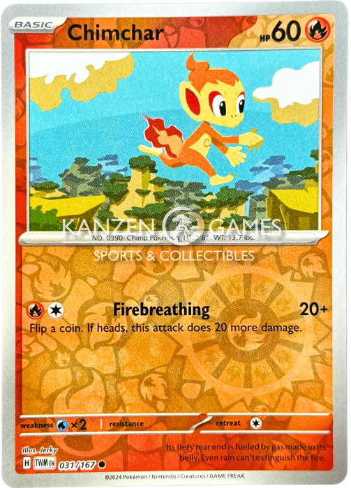 Chimchar (031/167) Reverse Holofoil [SV06: Twilight Masquerade]