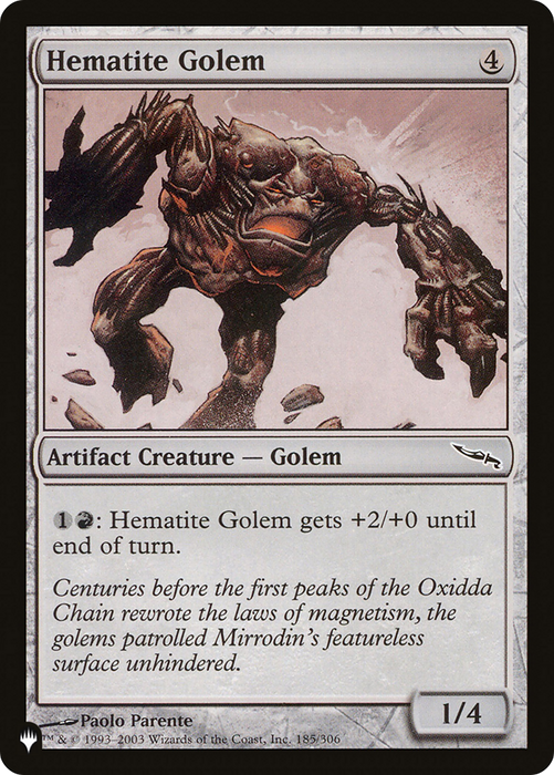 Hematite Golem [PLST-MRD-185] - The List