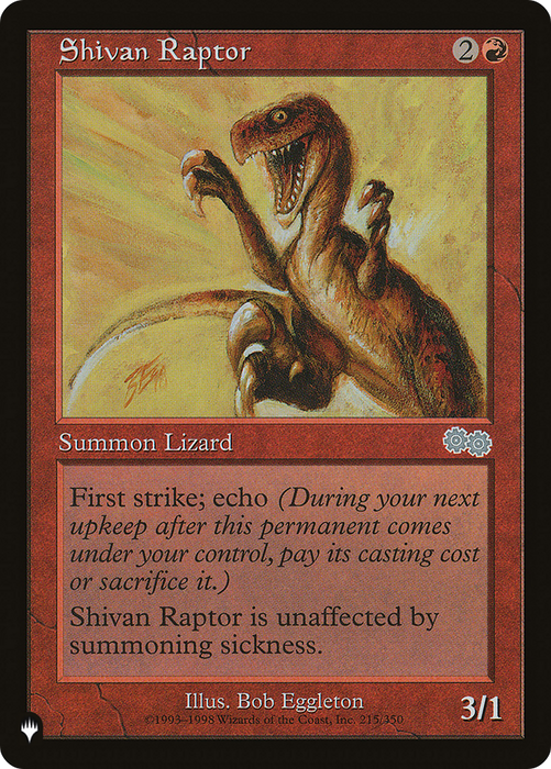 Shivan Raptor [PLST-USG-215] - The List