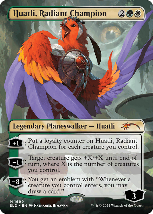 Huatli, Radiant Champion (Borderless) [SLD-1699] Foil - Secret Lair Drop