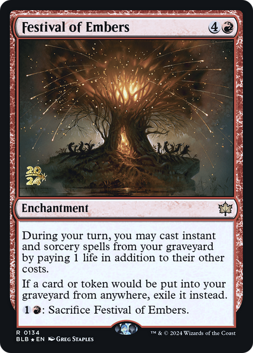 Festival of Embers [PBLB-134S] Foil - Bloomburrow Promos