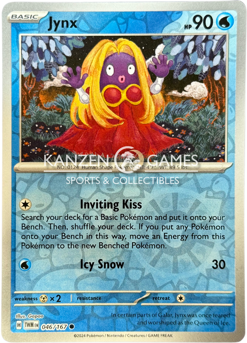 Jynx (046/167) Reverse Holofoil [SV06: Twilight Masquerade]