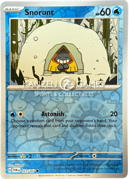 Snorunt (051/167) Reverse Holofoil [SV06: Twilight Masquerade]