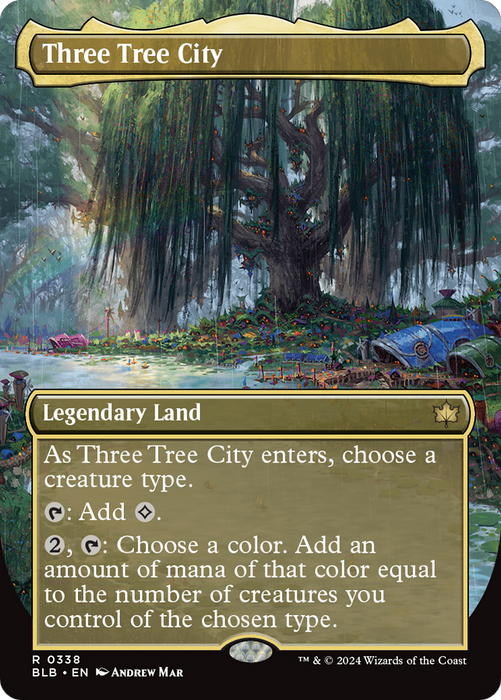 Three Tree City (Borderless) [BLB-338] Foil - Bloomburrow