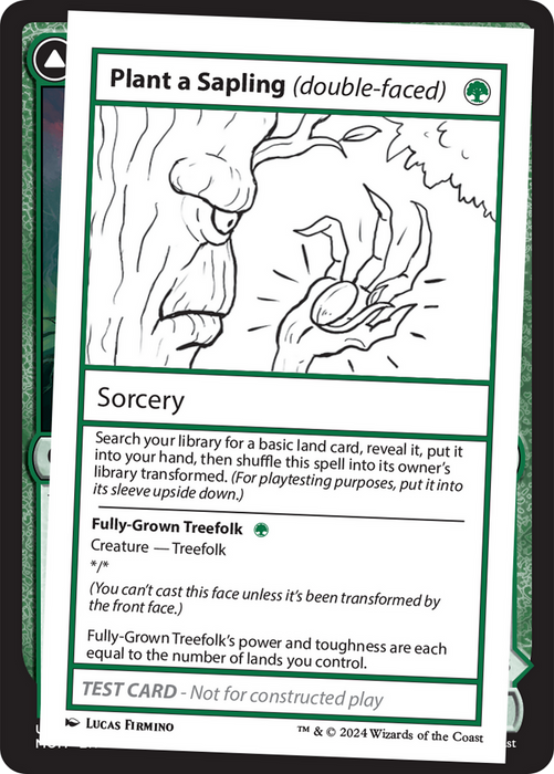 Plant a Sapling (double-faced) // Fully-Grown Treefolk [MB2-999-PAS] - Mystery Booster 2