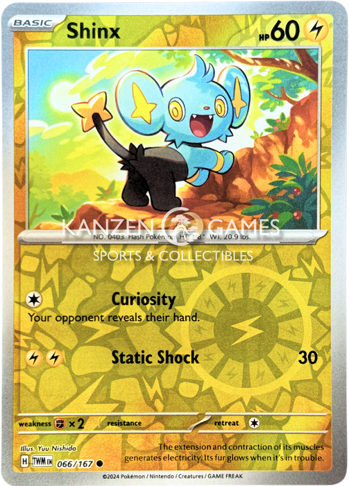 Shinx (066/167) Reverse Holofoil [SV06: Twilight Masquerade]