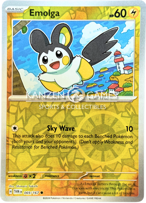 Emolga (069/167) Reverse Holofoil [SV06: Twilight Masquerade]