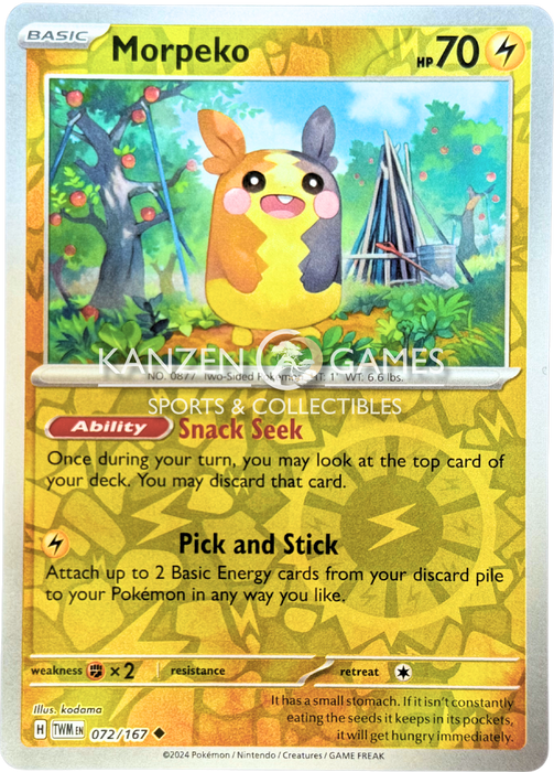 Morpeko (072/167) Reverse Holofoil [SV06: Twilight Masquerade]