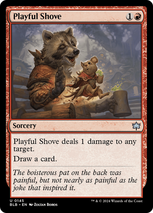 Playful Shove [BLB-145] Foil - Bloomburrow