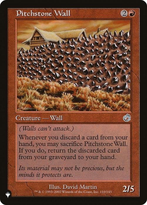 Pitchstone Wall [PLST-TOR-110] - The List