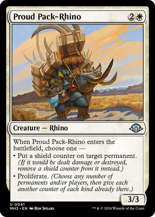 Proud Pack-Rhino [MH3-041] Foil - Modern Horizons 3