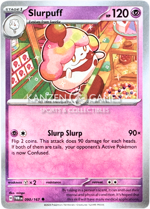 Slurpuff (090/167) Reverse Holofoil [SV06: Twilight Masquerade]