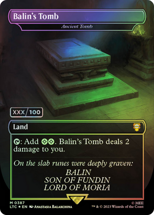 Ancient Tomb / Balin's Tomb (Borderless) [LTC-387Z] Foil - Tales of Middle-earth Commander