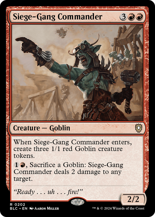 Siege-Gang Commander [BLC-202] - Bloomburrow Commander