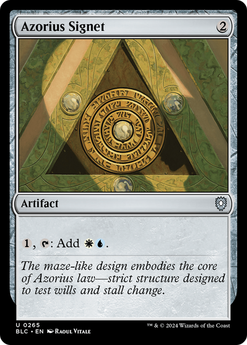 Azorius Signet [BLC-265] - Bloomburrow Commander