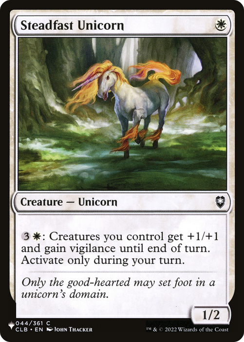 Steadfast Unicorn [PLST-CLB-44] - The List