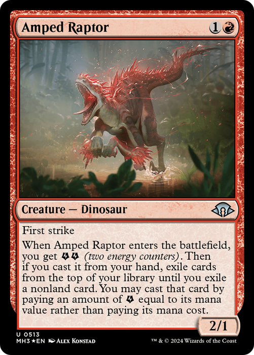 Amped Raptor [MH3-513] Foil - Modern Horizons 3