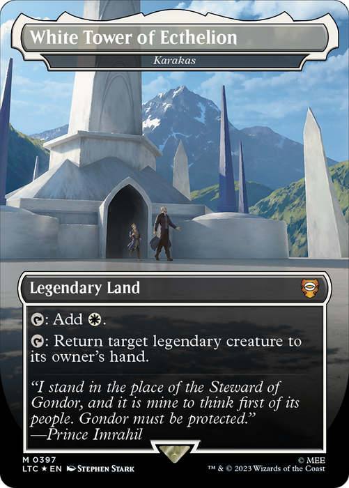 Karakas / White Tower of Ecthelion (Borderless) [LTC-397] Foil - Tales of Middle-earth Commander