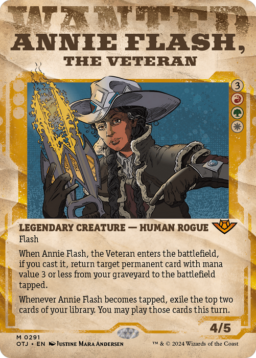 Annie Flash, the Veteran (Showcase) (Borderless) [OTJ-291] - Outlaws of Thunder Junction