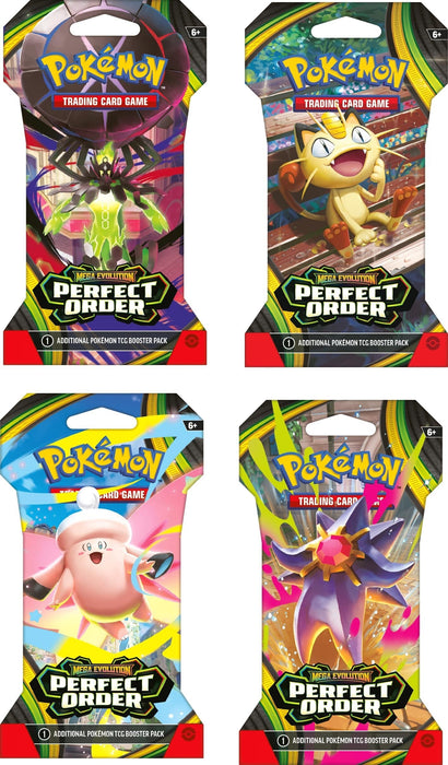 Mega Evolution - Perfect Order Sleeved Pack Art Set (Pre-Order) Limited 1 per household