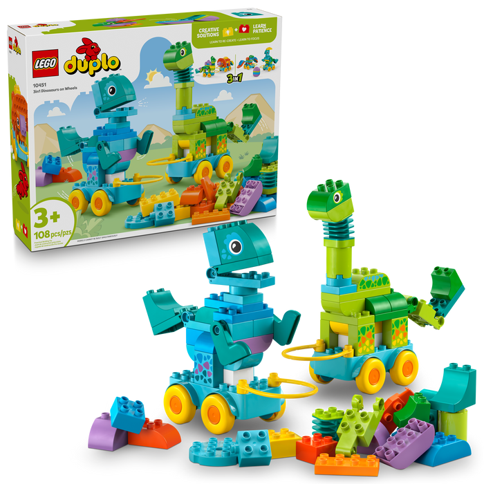 LEGO - Duplo - 3 in 1 Dinosaurs on Wheels