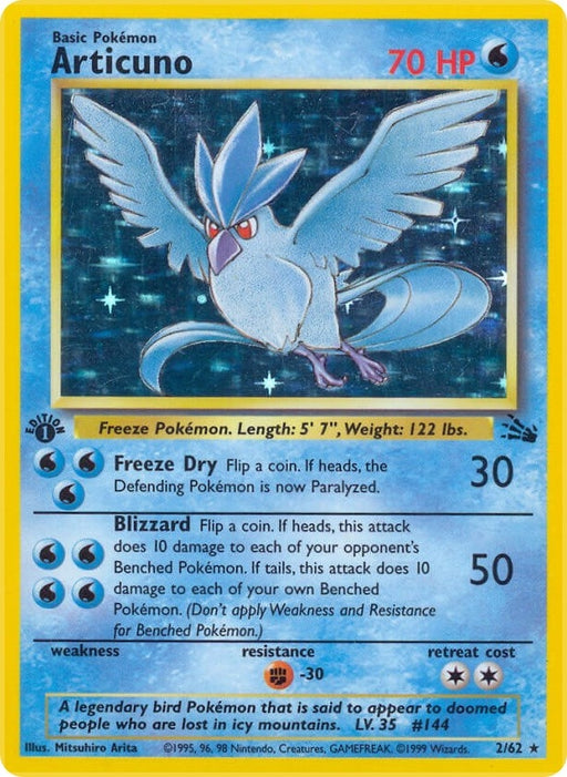 Image for Articuno (2) (02/62) (Unlimited Holofoil) [Fossil] - Pokemon
