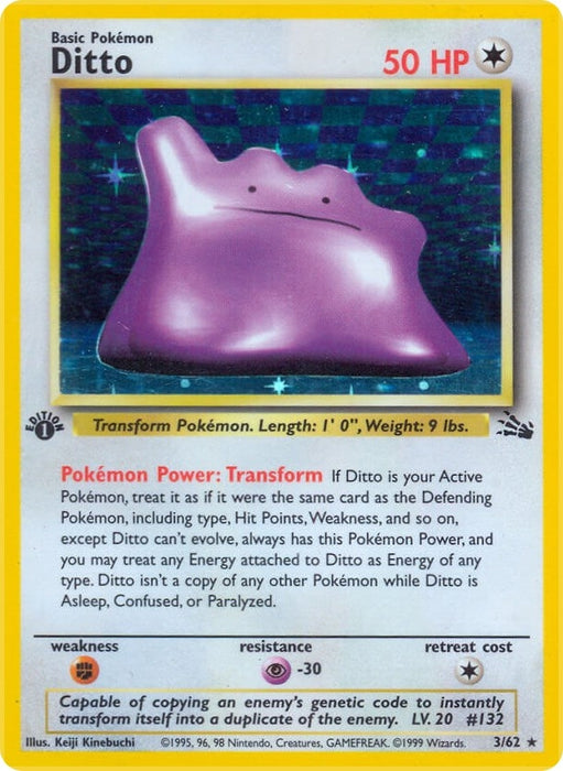 Image for Ditto (3) (03/62) (Unlimited Holofoil) [Fossil] - Pokemon