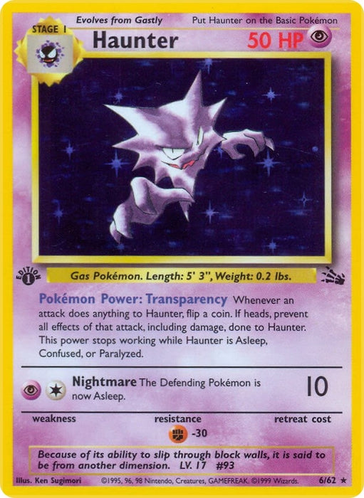 Image for Haunter (6) (06/62) (Unlimited Holofoil) [Fossil] - Pokemon