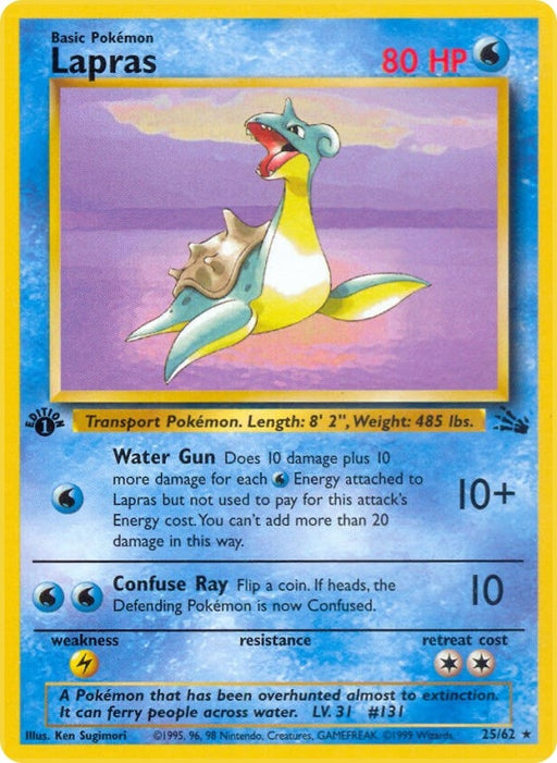 Image for Lapras (25) (25/62) (Unlimited) [Fossil] - Pokemon