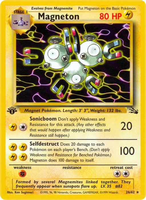 Image for Magneton (26) (26/62) (1st Edition) [Fossil] - Pokemon