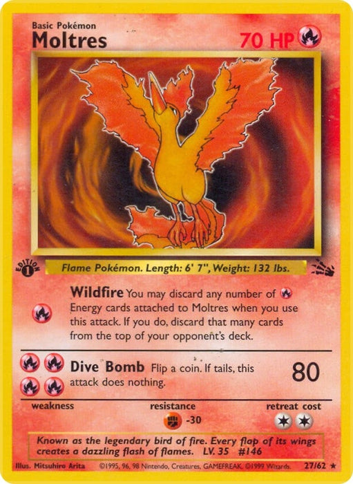 Image for Moltres (27) (27/62) (1st Edition) [Fossil] - Pokemon