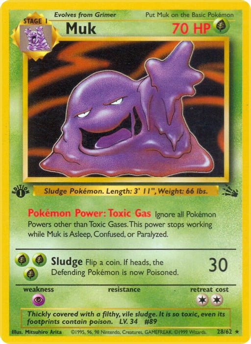 Image for Muk (28) (28/62) (Unlimited) [Fossil] - Pokemon
