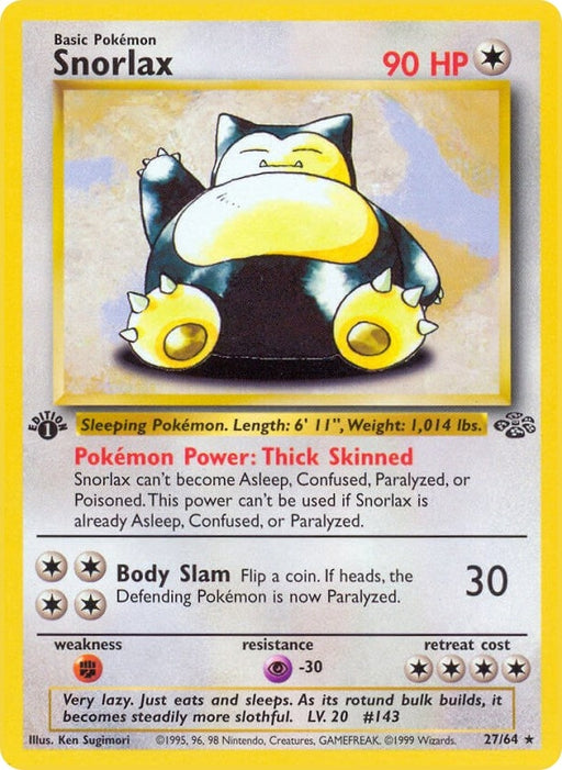 Image for Snorlax (27) (27/64) (1st Edition) [Jungle] - Pokemon