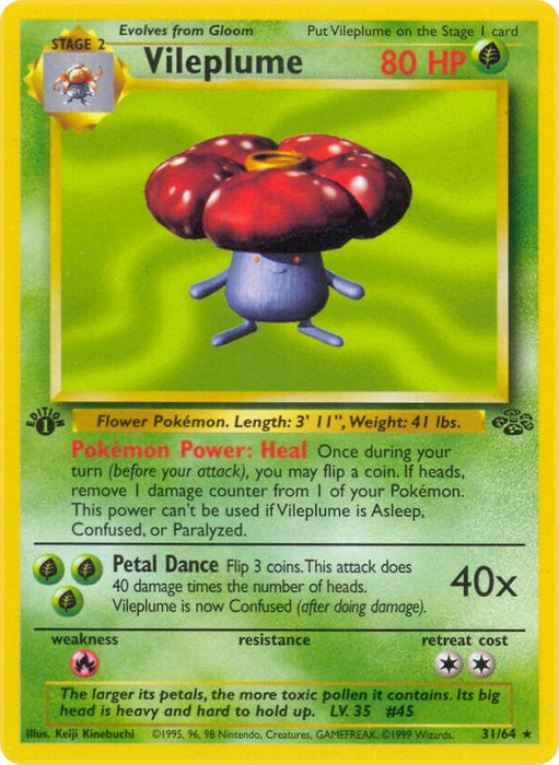 Image for Vileplume (31) (31/64) (1st Edition) [Jungle] - Pokemon