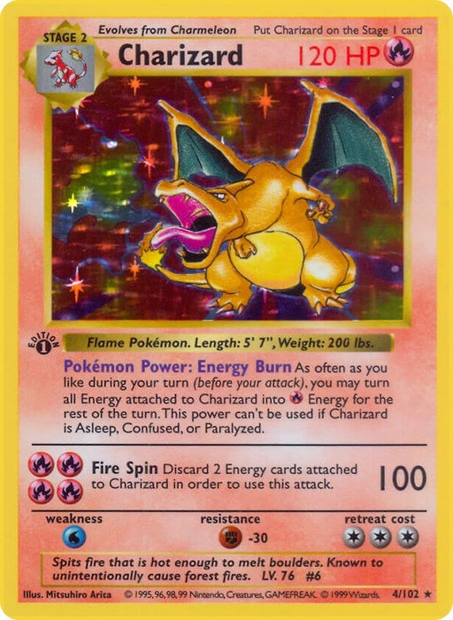 Image for Charizard (004/102) (Unlimited Holofoil) [Base Set (Shadowless)] - Pokemon