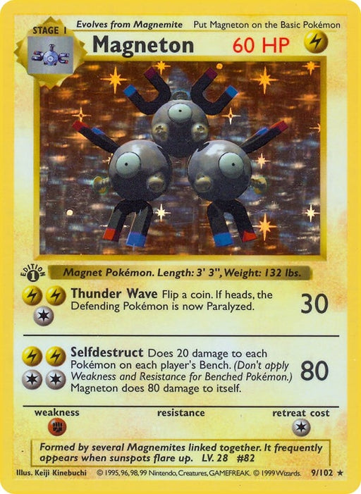 Image for Magneton (009/102) (Unlimited Holofoil) [Base Set (Shadowless)] - Pokemon