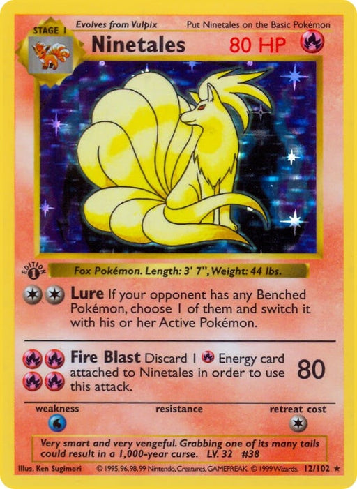 Image for Ninetales (012/102) (Unlimited Holofoil) [Base Set (Shadowless)] - Pokemon