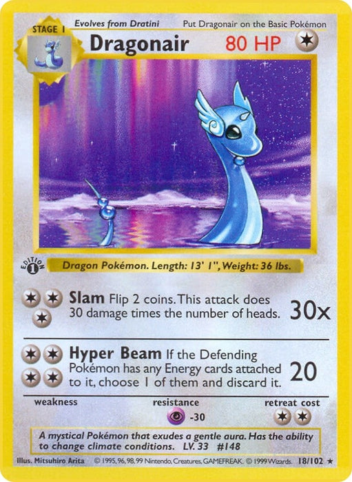 Image for Dragonair (018/102) (Unlimited) [Base Set (Shadowless)] - Pokemon