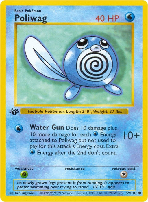 Image for Poliwag (059/102) (1st Edition) [Base Set (Shadowless)] - Pokemon