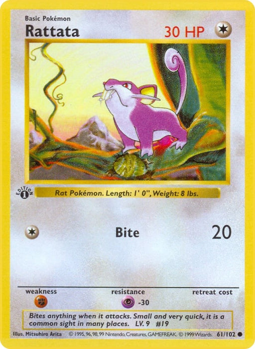 Image for Rattata (061/102) (Unlimited) [Base Set (Shadowless)] - Pokemon