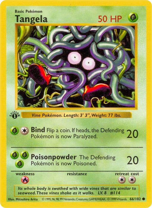Image for Tangela (066/102) (Unlimited) [Base Set (Shadowless)] - Pokemon