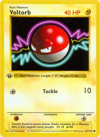 Voltorb (67/102) [Base Set Shadowless Unlimited]