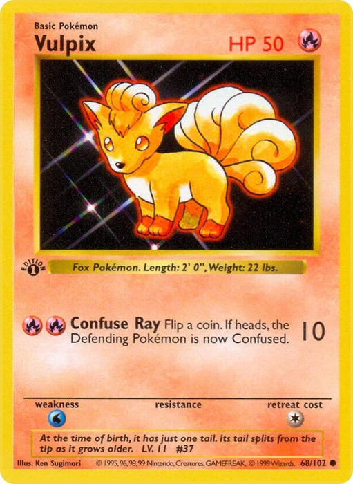 Image for Vulpix (068/102) (1st Edition) [Base Set (Shadowless)] - Pokemon