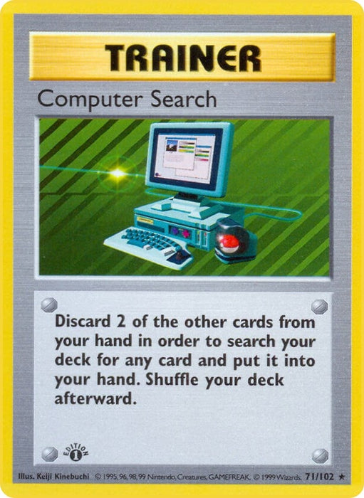 Image for Computer Search (071/102) (Unlimited) [Base Set (Shadowless)] - Pokemon