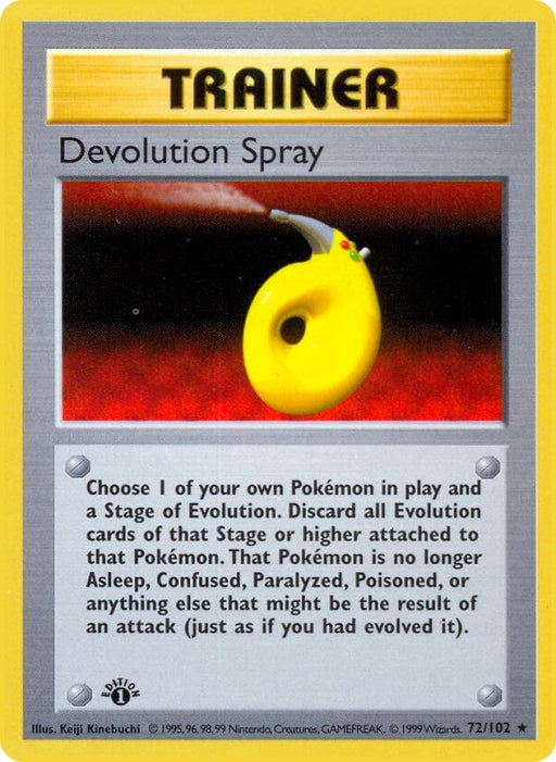 Image for Devolution Spray (072/102) (Unlimited) [Base Set (Shadowless)] - Pokemon
