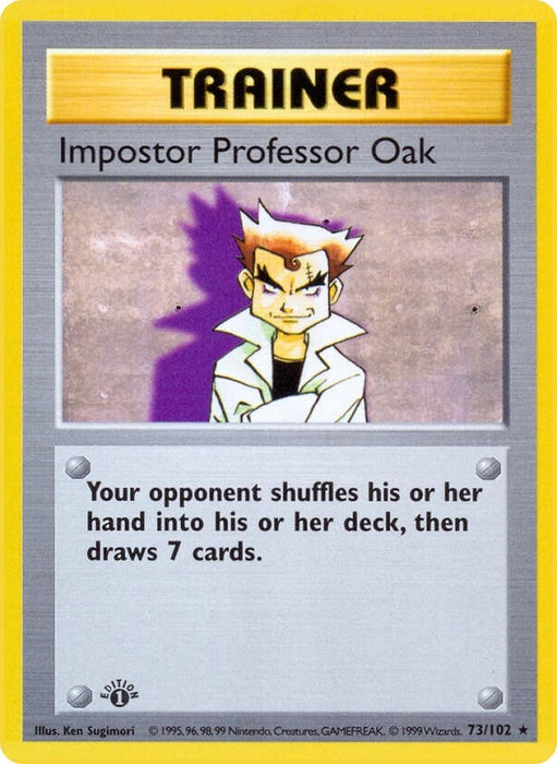 Image for Impostor Professor Oak (073/102) (Unlimited) [Base Set (Shadowless)] - Pokemon